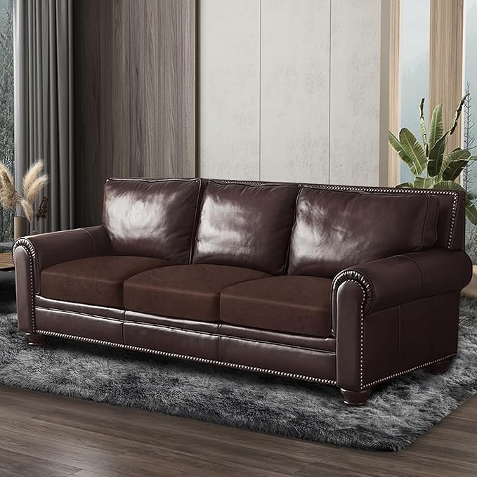 Leather Look Couch Cushion Covers Sofa Seat Slipcovers Sets Couches Furniture - Image 9