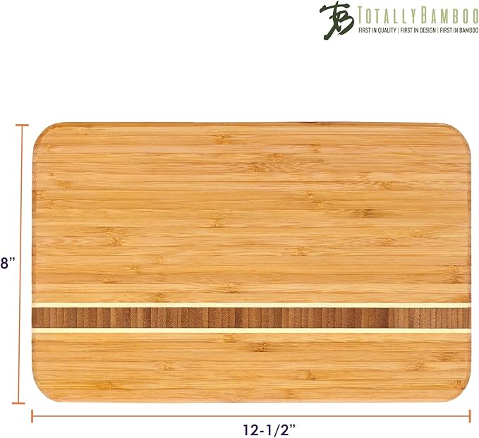 Totally Bamboo Aruba Bamboo Serving and Cutting Board, 12-1/2" x 8" - Image 5