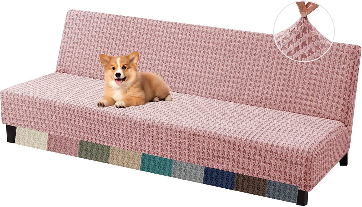 maxijin stretch armless futon cover (67"-82") jacquard futon, main product view