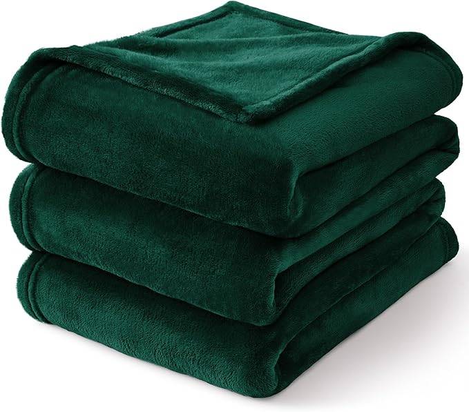 BEDELITE Fleece Blanket Twin Size Forest Green Throw Blankets - Image 8