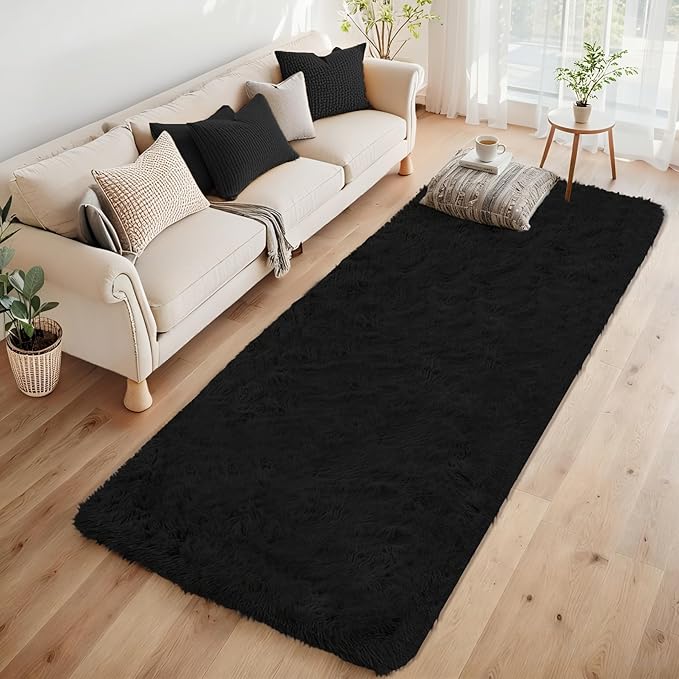 2x6 Runner Rug for Bedroom: Fluffy Shag Soft Washable Rugs Small Fuzzy Plush - Image 6