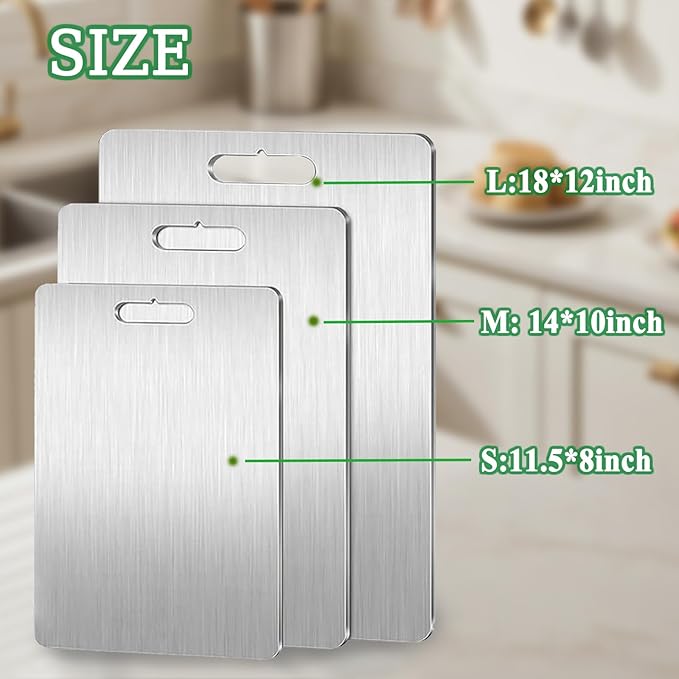 Stainless Steel Cutting Boards for Kitchen, 2026 New Upgrade Titanium Cutting - Image 3