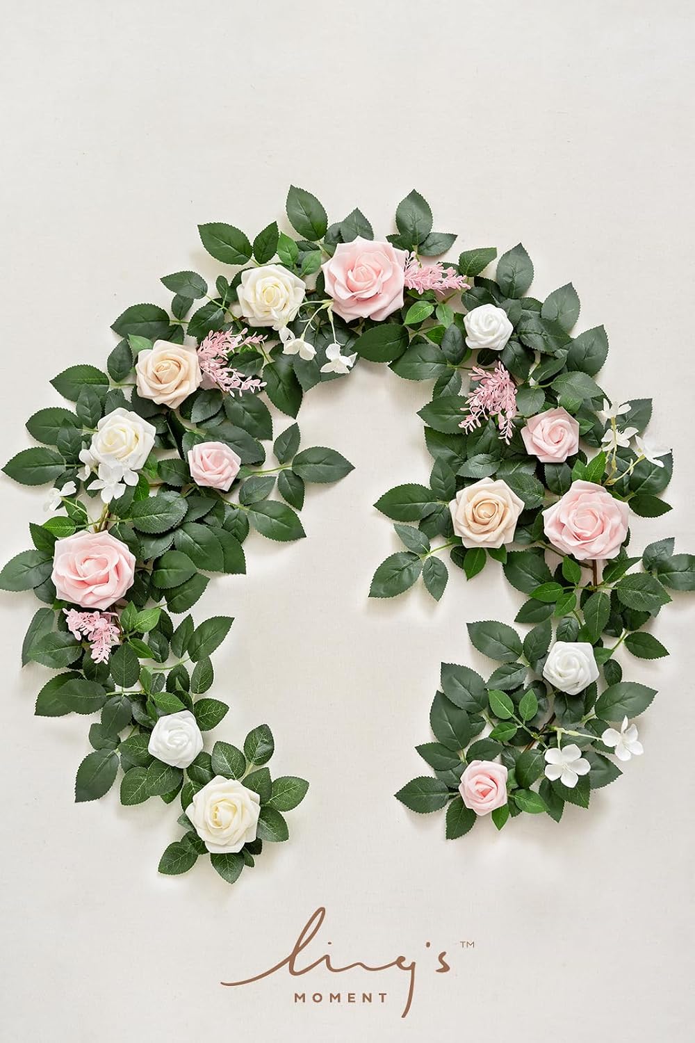 Ling's moment 5 FT Blush Artificial Flower Garland