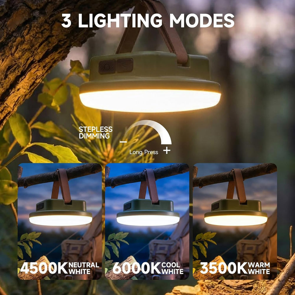 2400LM Ultra Bright Tent Light with Remote, 15000mAh Solar Camping Lantern