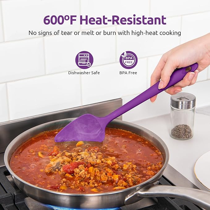 U-Taste Silicone Spoon Spatula Set, 600ºF High Heat Resistant Food Grade - Image 3