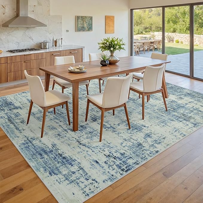 6x9 Area Rugs for Living Room Washable Rug: Anti-Skid Abstract Modern Living - Image 7