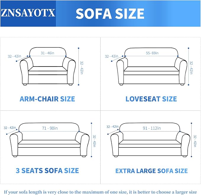 ZNSAYOTX 1 Piece Jacquard Couch Covers - Image 6