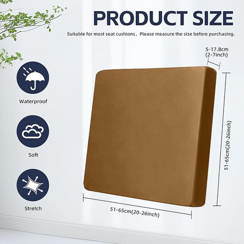 8Pcs Outdoor Cushion Covers, Patio Cushion Covers, Stretch Elastic Slipcovers - Image 2