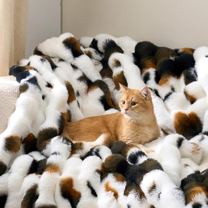 Cozy Bliss Cow Print Faux Fur Throw Blanket - Image 7
