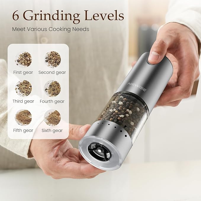 Electric Salt and Pepper Grinder Set - Image 3