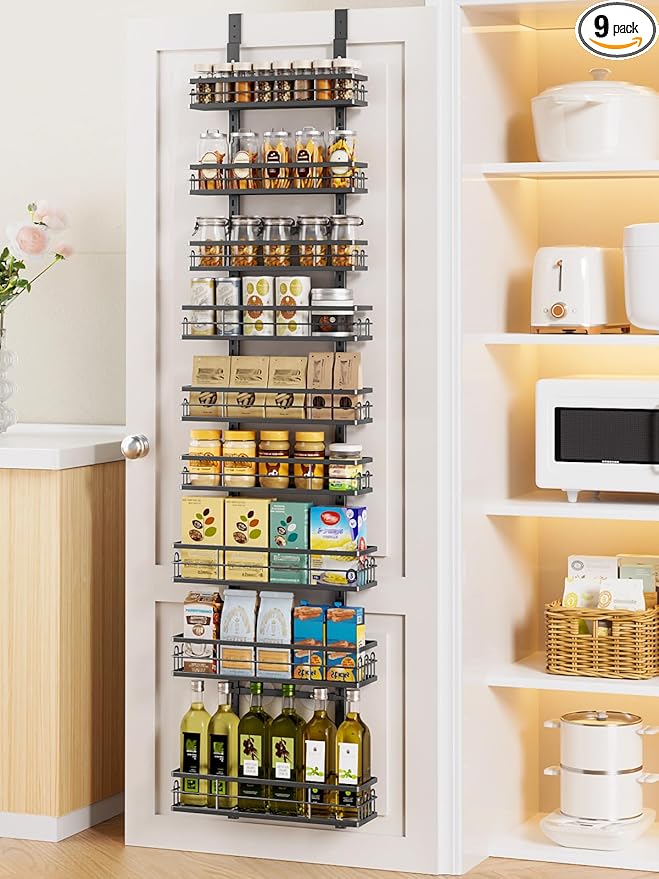 Delamu 9 Tier Over The Door Pantry Organizer, Pantry Organization and Storage by DELAMU