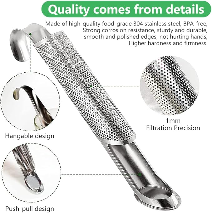 Stainless Steel Tea Diffuser, 2026 Upgraded Tea Pipe Infuser - Image 3