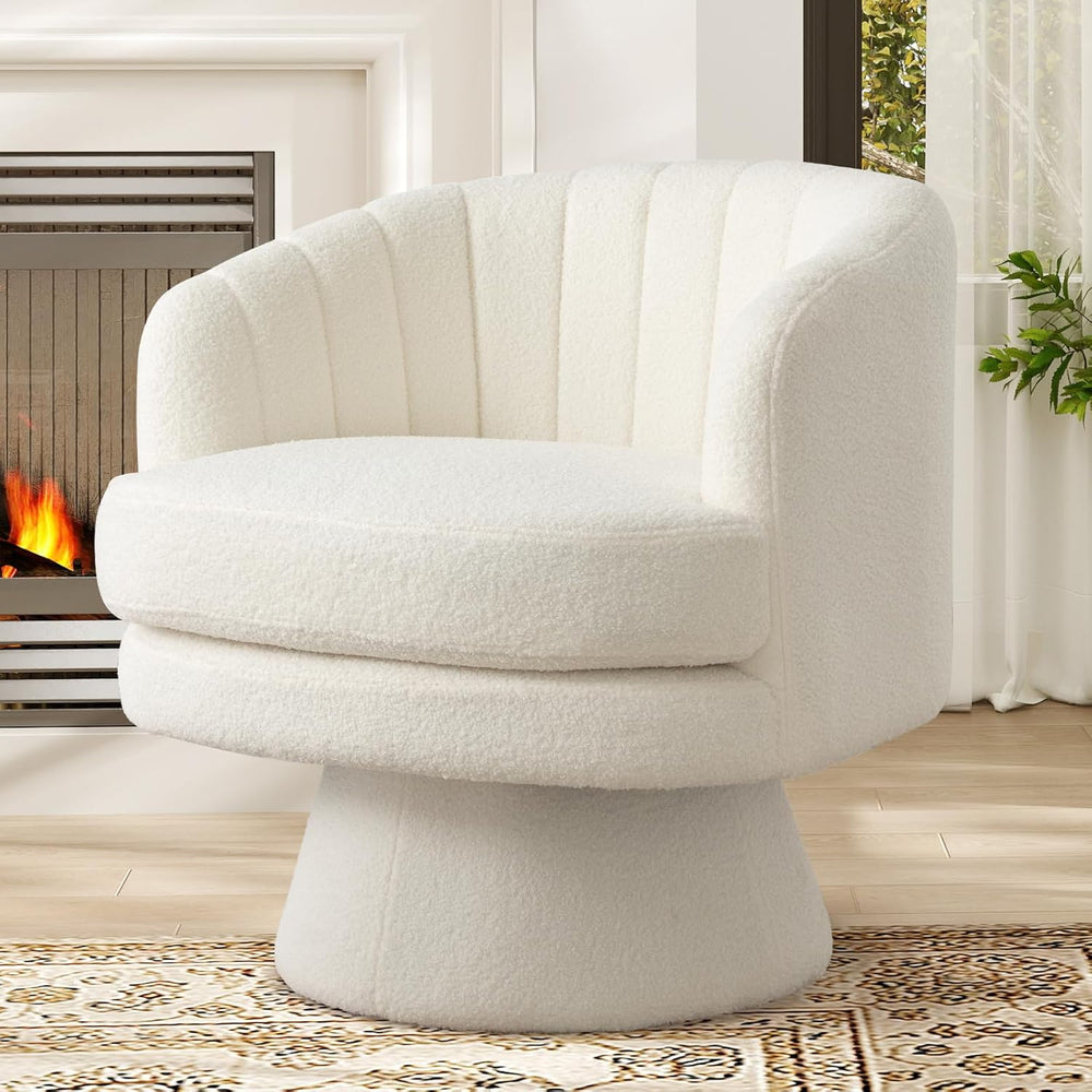 IOMOR Swivel Accent Chair Barrel Vanity Chairs, Mid Century Modern Chair for ...
