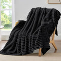 BEDELITE Fleece Black Throw Blanket by BEDELITE