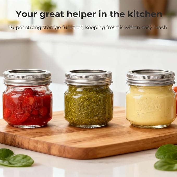 Eathtek 8 oz Glass Mason Jars - Image 4
