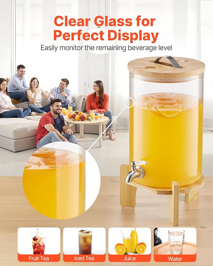 VEVOR Beverage Dispenser, 2.2 Gallon Drink Dispensers