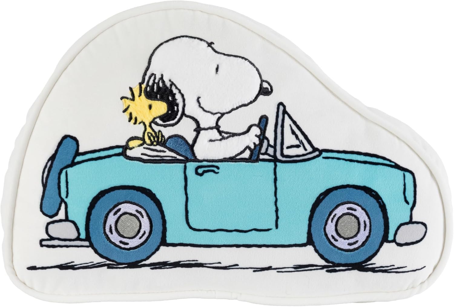 Berkshire Peanuts® Plush Throw Pillow, Gift Idea, Snoopy Cute Character Shaped Cushion, Soft Cozy Decor for Bed Couch Chair(Snoopy and Woodstock Convertible Pillow All Colorways, 15.5’’ L)