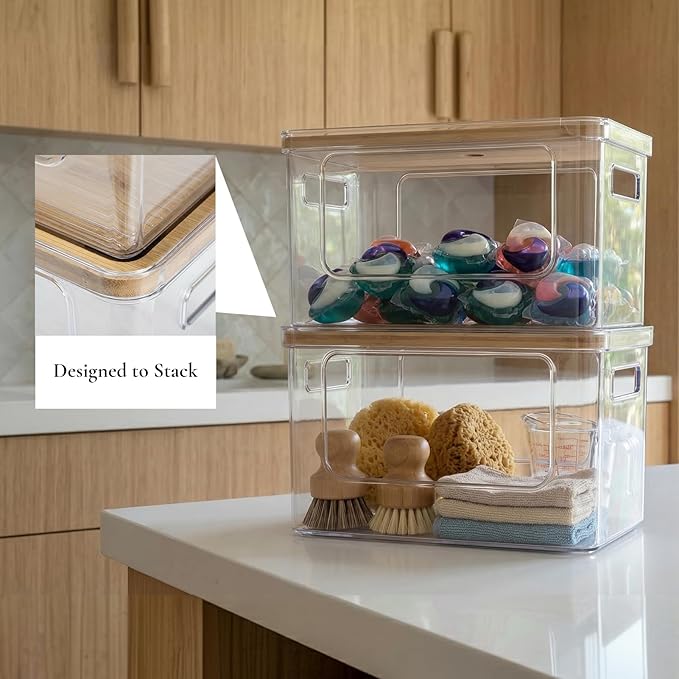 Hudgan Stackable Storage with Bamboo Top - Image 9