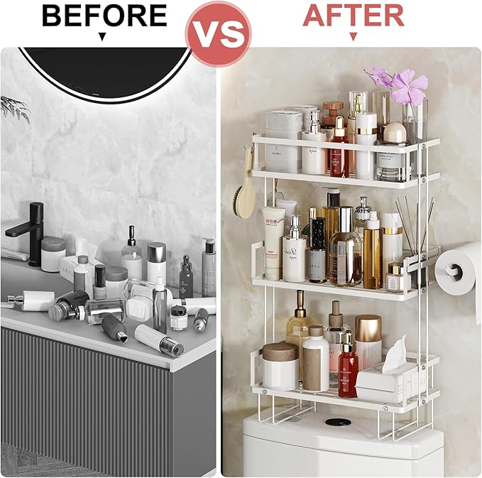 Godboat Bathroom Organizers and Storage, 3-Tier Over The Toilet Storage - Image 4