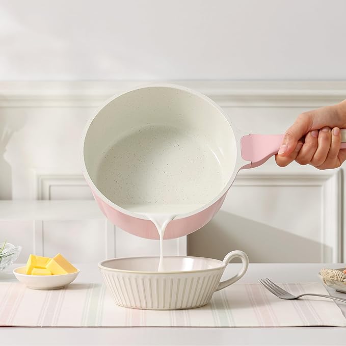 SENSARTE White Ceramic Nonstick Saucepan - Image 2