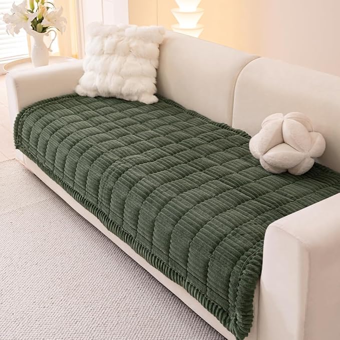 Couch Cover for Dogs Washable, Fuzzy Pet Couch Covers for 3 Cushion Sofa Pet by Awjcsv