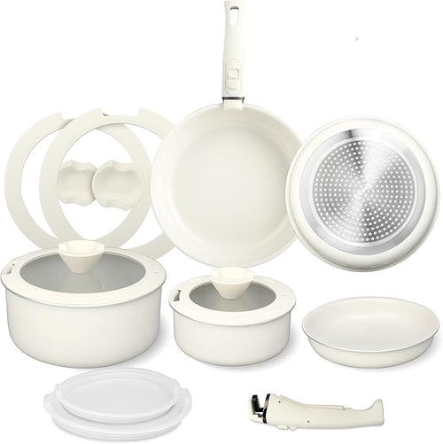 13 Pcs Pots and Pans Set, Nonstick Cookware Set by RayBear