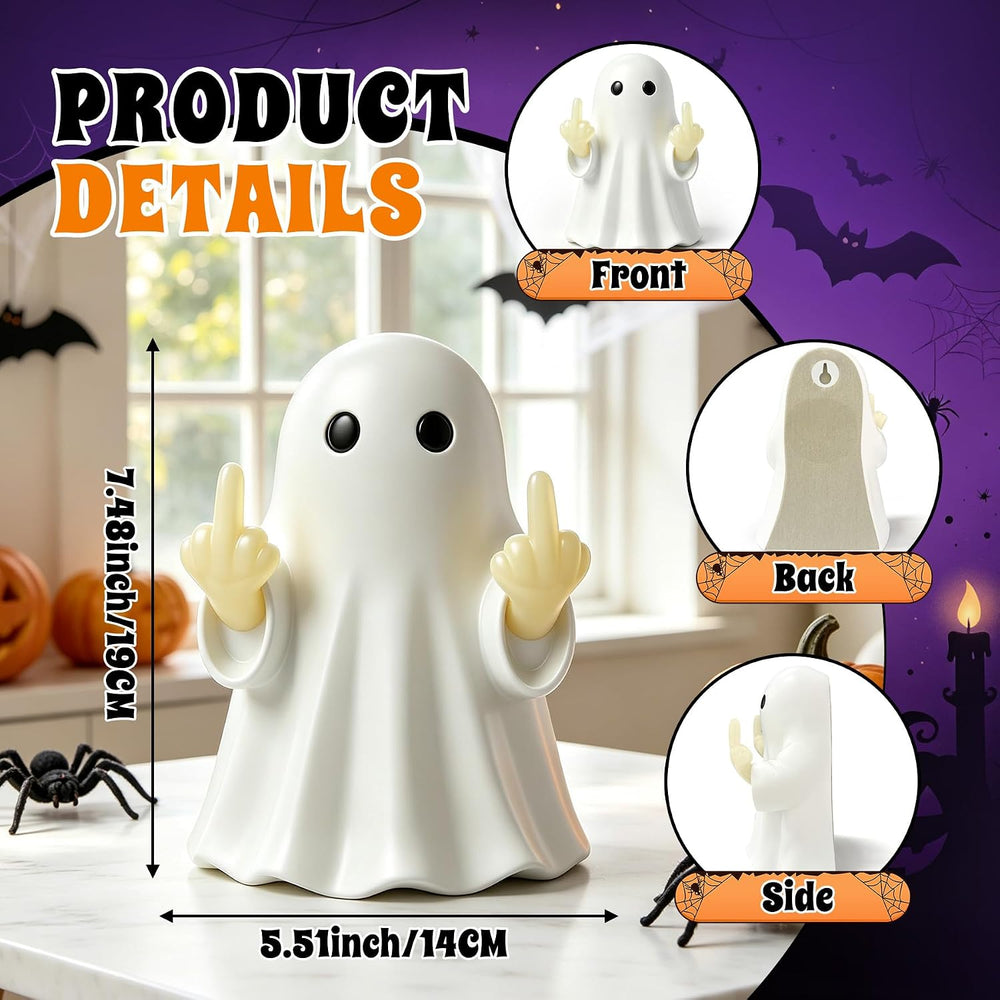 Halloween Ghost Light Glow Cute Finger Ghost Statue