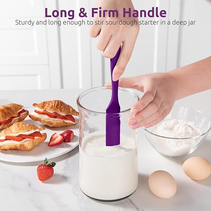 U-Taste Skinny Silicone Jar Spatula: 600ºF Heat-Resistant Food-Grade 10in Long - Image 3