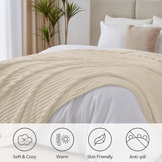 BEDELITE Blankets Queen Size for Bed, 300GSM Soft & Warm Fleece Blanket - Image 2