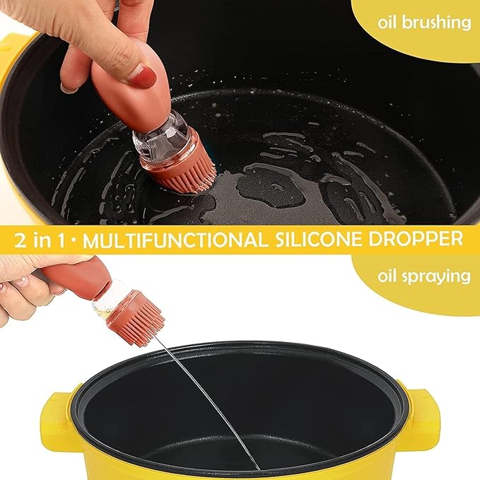 Oil Dispenser Bottle with Silicone Brush, 200ML 2 in 1 Silicone Dropper - Image 5