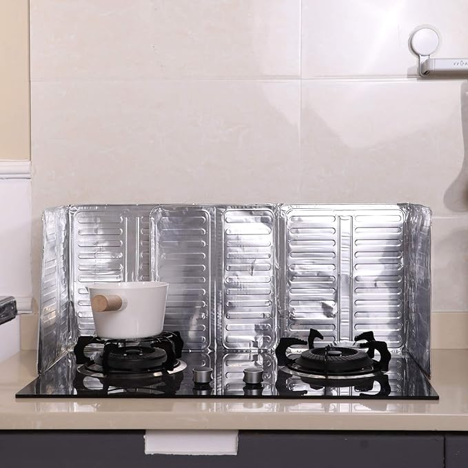2 Pieces Splatter Guards for Frying Stove Splatter Guard Anti Oil Barrier - Image 6