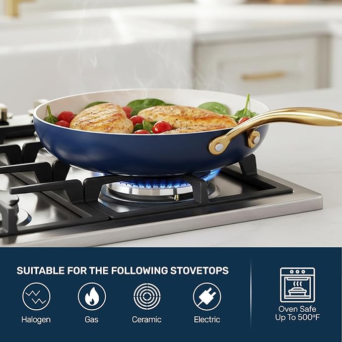 GOTHAM STEEL 11 Inch Non Stick Frying Pans Nonstick Skillet, Ceramic Pan - Image 6