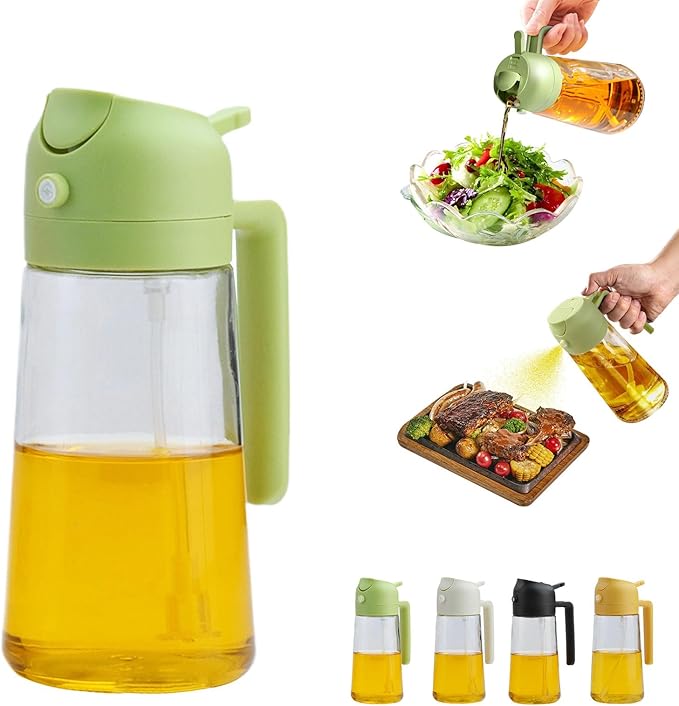 2 In 1 Oil Dispenser And Oil Sprayer, 16 Oz/470 Ml Oil Dispenser by Unknown