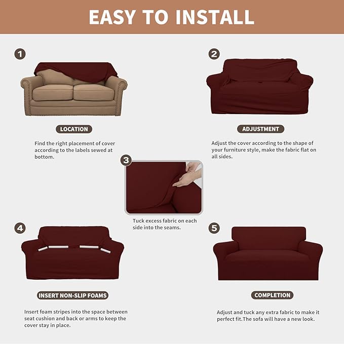 Easy-Going 100% Waterproof Chair Couch Cover, Dual Waterproof Sofa Cover - Image 5