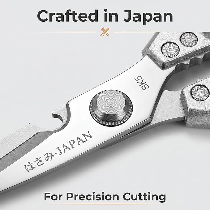 2 heavy-duty food scissors, premium ultra sharp Japanese stainless steel - Image 4