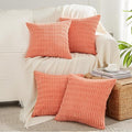 Fancy Homi 4 Packs Boho Coral Decorative Throw Pillow Covers 20x20 Inch by Fancy+Homi