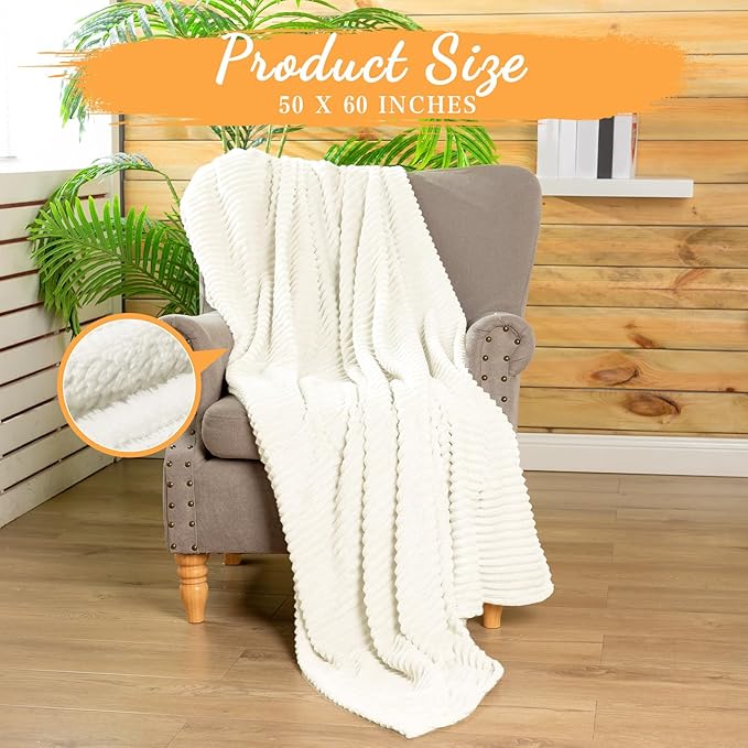 Buryeah 6 Pcs Flannel Throw Blanket Bulk 50 x 60 in Sleepover Blanket Outdoor - Image 3