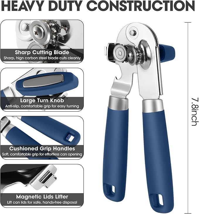 Manual Can Opener, UHIYEE Handheld Can Opener Heavy Duty - Image 2