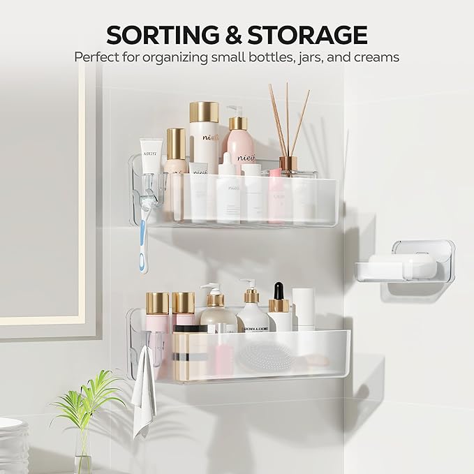 Nieifi Adhesive Wall Shelf, Shower Shelves, Shower Organizer - Image 9