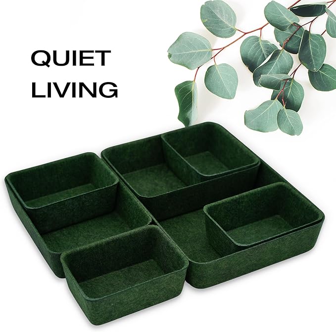 Welaxy Drawer organizers trays felt storage bins drawers dividers organizer - Image 2