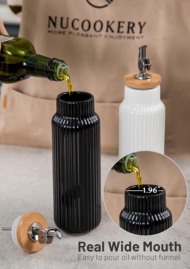 Nucookery 20oz Ceramic Olive Oil Dispenser Bottle - Image 3