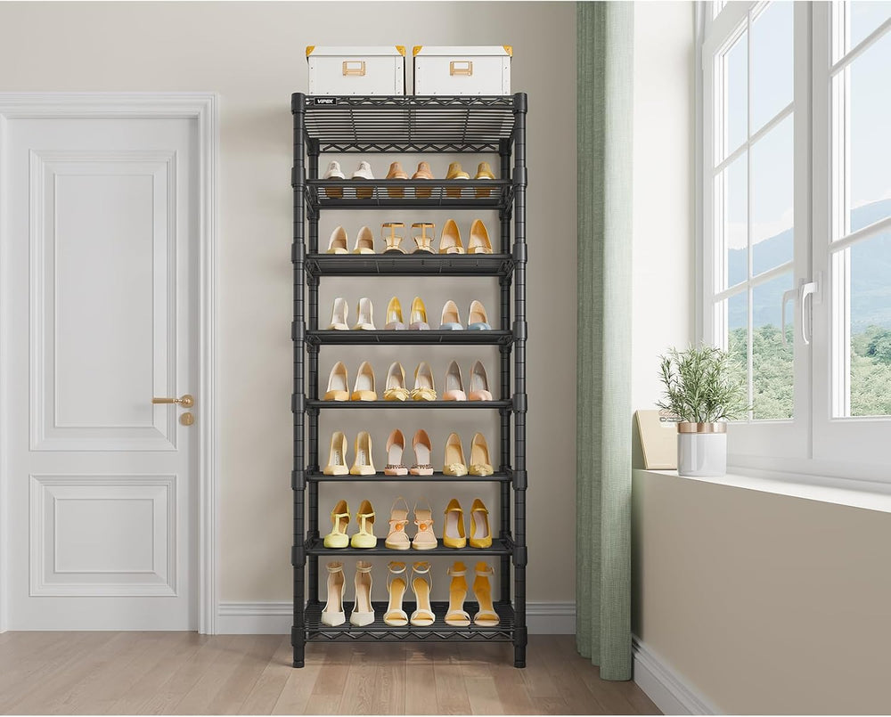 VIPEK S1 8Tier Shoe Rack, Metal Durable Heavy Duty Shoe Organizer, Black | La...