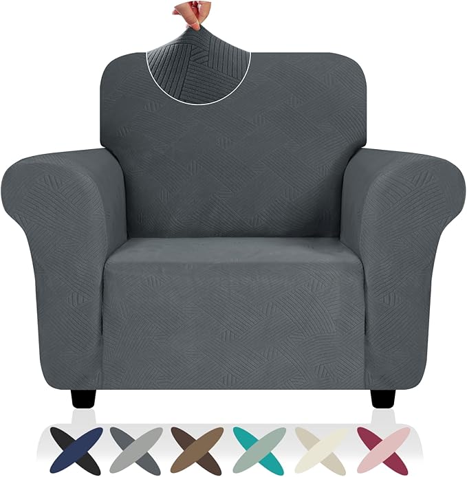 ZNSAYOTX Super Stretch Chair Slipcover, New Striped Sofa Chair Covers by ZNSAYOTX