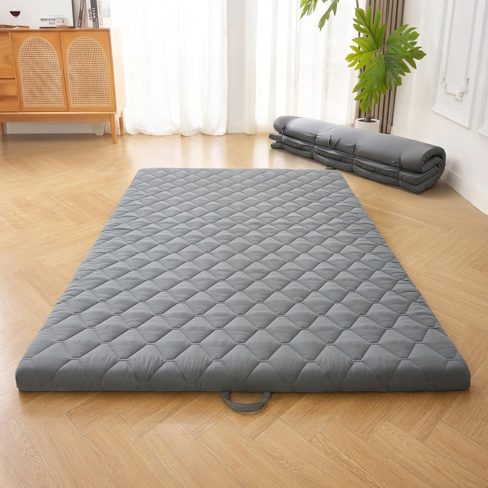 DOWNSTORIA Japanese Floor Mattress, 2.5 inch Futon Mattress Roll Up Tatami Ma...