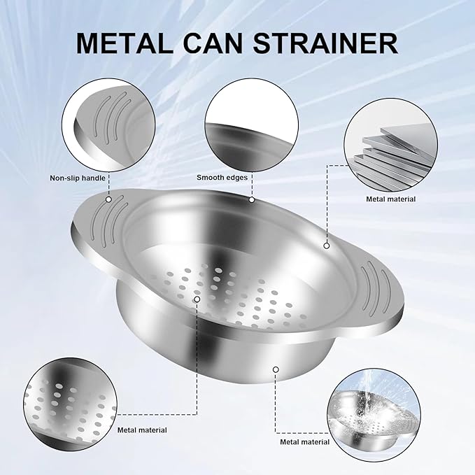 Metal Can Strainer Tuna Fish Press Can Strainer Stainless Steel Food-Grade Tuna - Image 3
