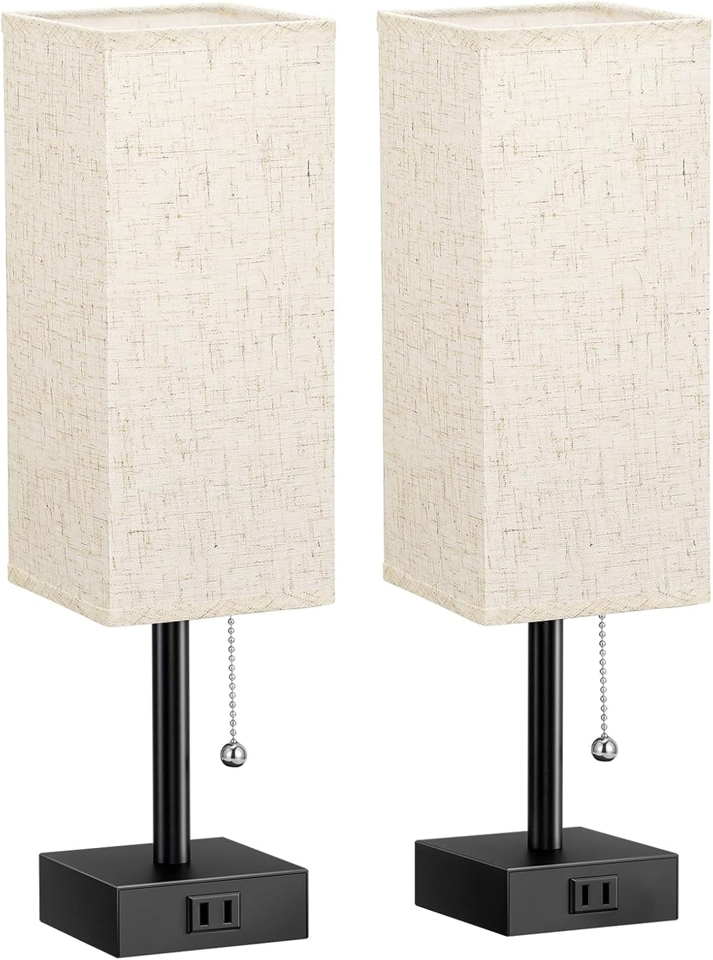 Fenmzee Bedside Lamp for Bedroom Set of 2 - Small Table Lamp for Nightstand