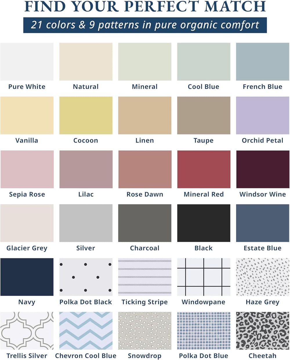 LANE LINEN Queen Sheets 100% Organic Cotton GOTS Certified Percale Weave Deep...