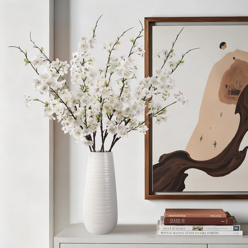 Artificial Cherry Blossom Branches 27.6In Silk Cherry Blossom Branches 8PCS L...