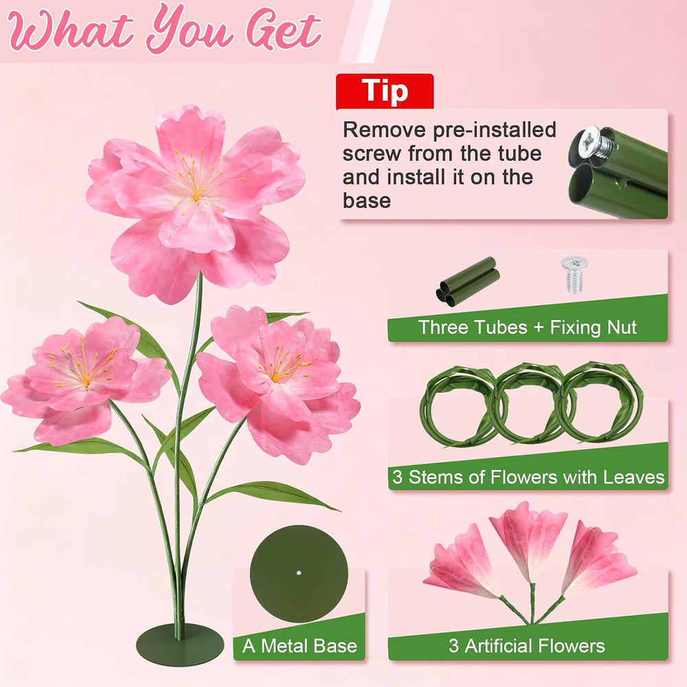 Giant Artificial Paper Flowers for Decoration, Big Fake Flowers