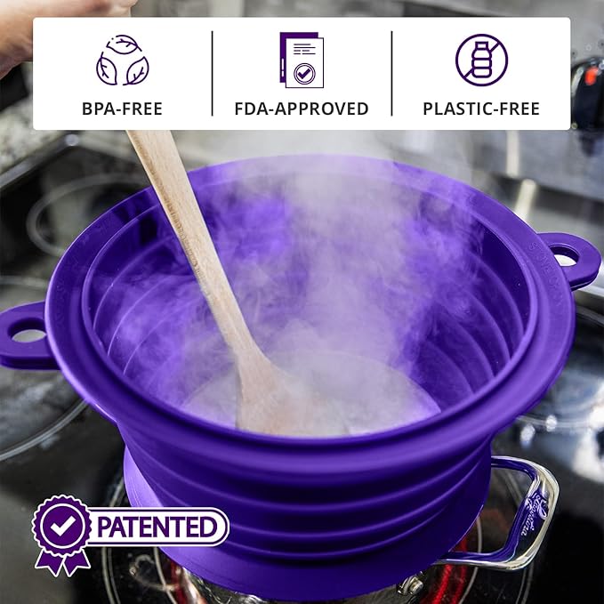 L.I.Q Silicone Splatter Guard – Fits 8 and 10 Inch Pots – Microwave Safe and - Image 7